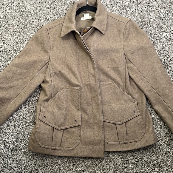 J crew tan wool jacket size large - Picture 10 of 10